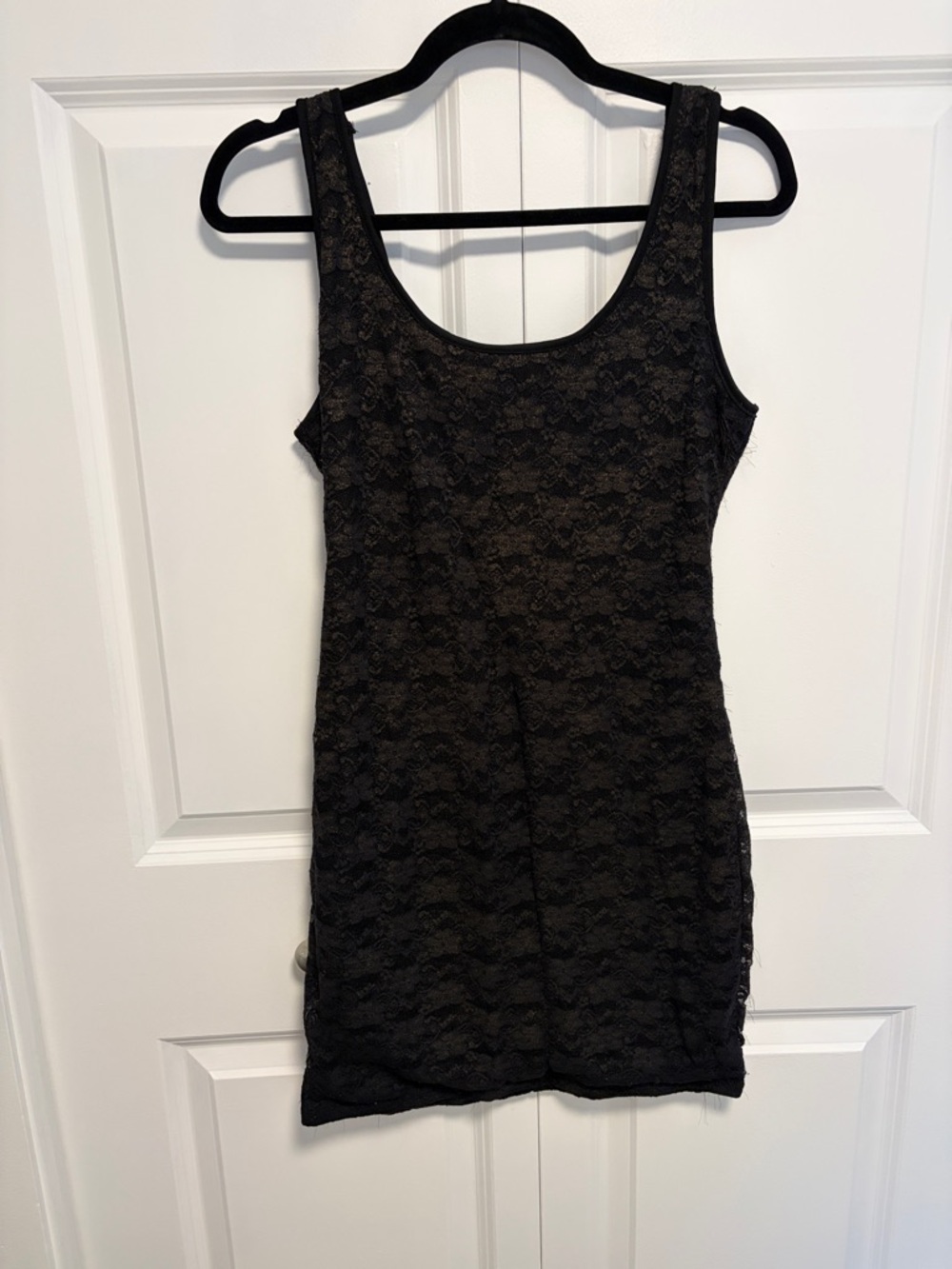Material Girl Black Lace Mini Dress